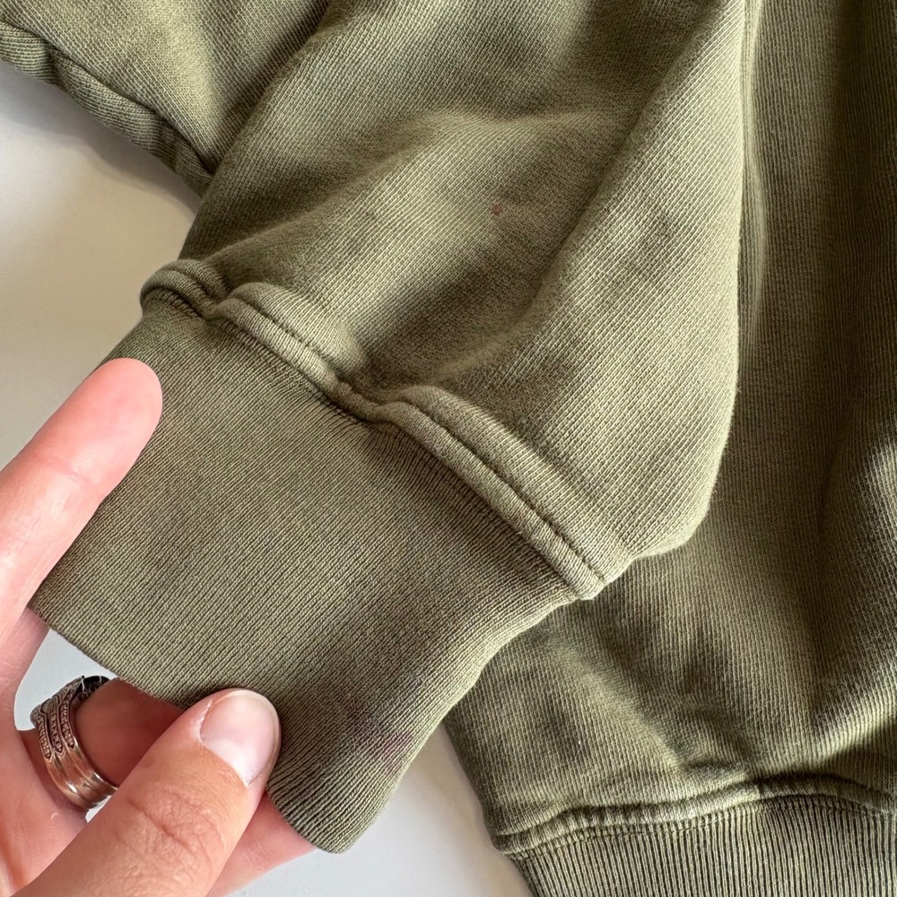 Anine Bing Women's Medium Olive Green Crewneck Sweatshirt LA 2012 Organic Cotton - Picture 8 of 9